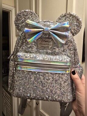 Loungefly Silver Sequins New With Tags